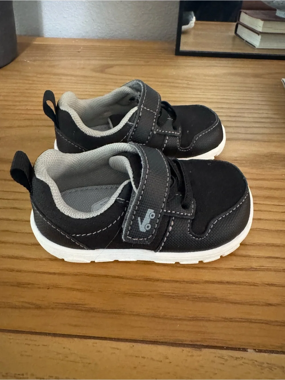 See Kai Run Black and Gray Toddler Hook-and-Loop Sneakers